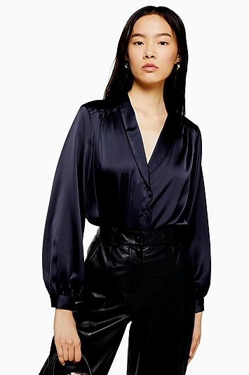 Topshop Plain Scallop Shirt