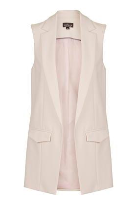 Topshop Tall Nude Sleeveless Jacket