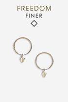 Topshop Freedom Finer Spike Drop Hoop Earrings