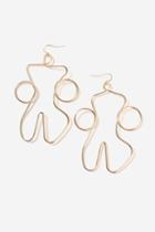 Topshop Shaped Wire Drop Earrings