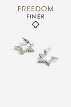 Topshop *freedom Finer Crystal Star Earrings