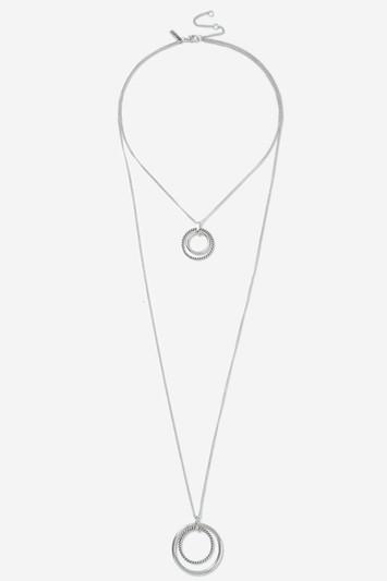 Topshop Engraved Metal Ring Necklace