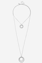 Topshop Engraved Metal Ring Necklace