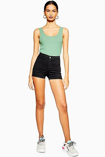 Topshop Joni Shorts In Black