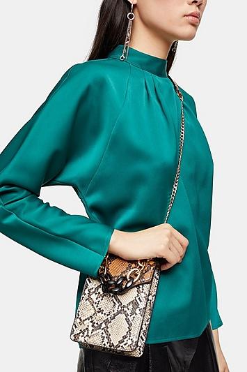 Topshop Fliss Snake Cross Body Bag