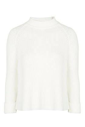 Topshop Tall Boxy Turnback Cuff Knit