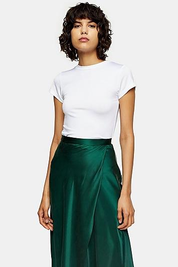 *white Cap Sleeve T-shirt By Topshop Boutique