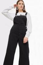 Topshop Cropped Wide Leg Dungarees