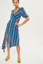 Topshop Striped Side Split Dress