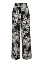 Topshop Floral Print Wide Leg Trousers