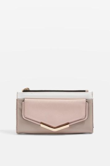 Topshop Pello Front Pocket Colour Block Purse
