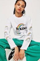Topshop 'be Kind' Rainbow T-shirt