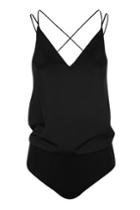 Topshop Woven Mix Strappy Cami Body