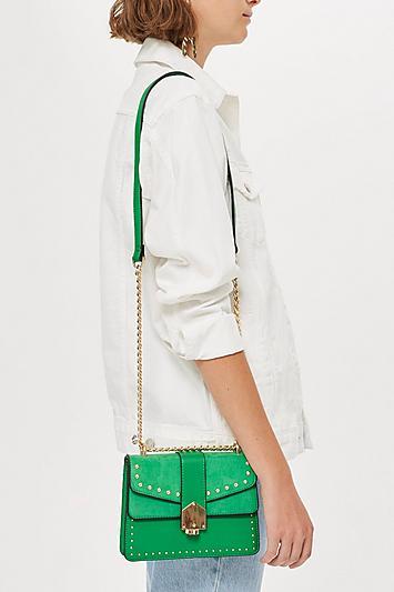 Topshop Studded Buckle Cross Body Bag