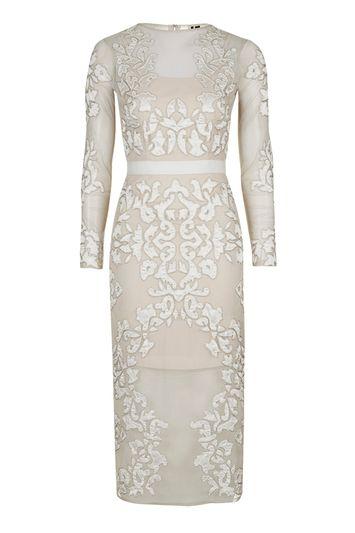 Topshop Limited Edition Applique Detailed Dress