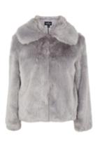 Topshop Tall Faux Fur Coat