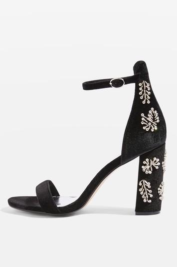 Topshop Millionaire Embellished Block Heel Sandals