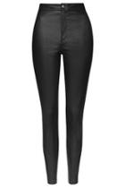 Topshop Faux Leather Skinny Trousers