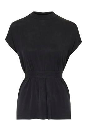 Topshop Belted Drape Top