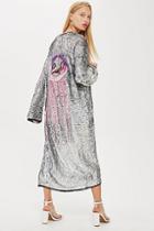 Topshop Sequin Lucky Fringe Cape