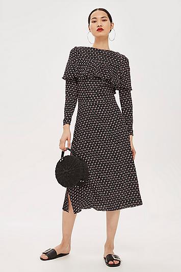 Topshop Printed Midi Dress By Flynn Skye