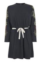 Topshop Embroidered Batwing Dress