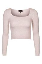 Topshop Square Neck Crop Jumper