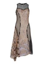 Topshop Lace Fishnet Midi Dress