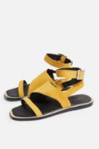 Topshop Hazel Leather Flat Sandals