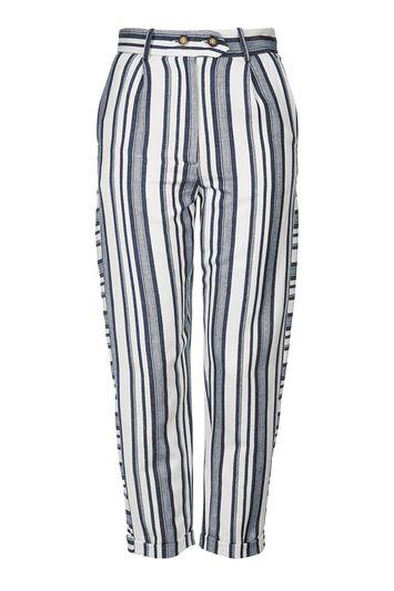Topshop Mensy Striped Peg Trousers
