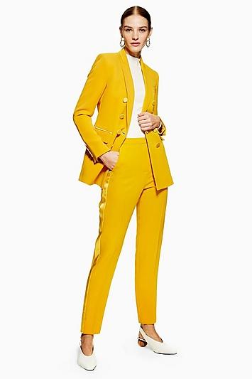 Topshop Satin Side Stripe Trousers