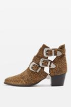 Topshop Marmalade Leopard Print Ankle Boots