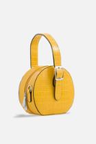 *round Faux Crocodile Bag By Koko Couture