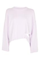 Topshop Disconnected Hem Knitted Sweat Top