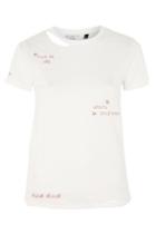 Topshop Never Look Back Distressed T-shirt By Tee & Cake