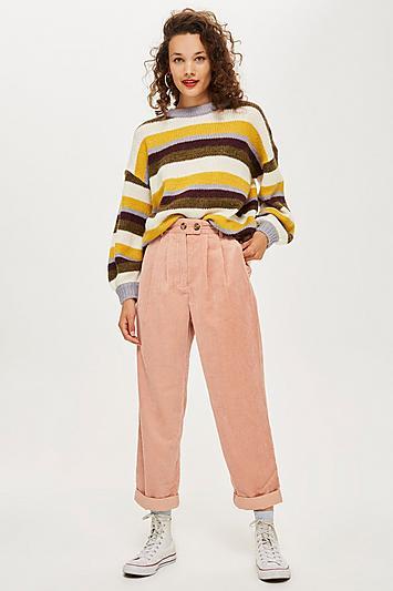 Topshop Tall Corduroy Peg Trousers