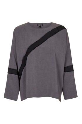 Topshop Contrast Grograin Sweatshirt