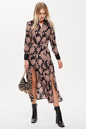Topshop Paisley Shirt Dress