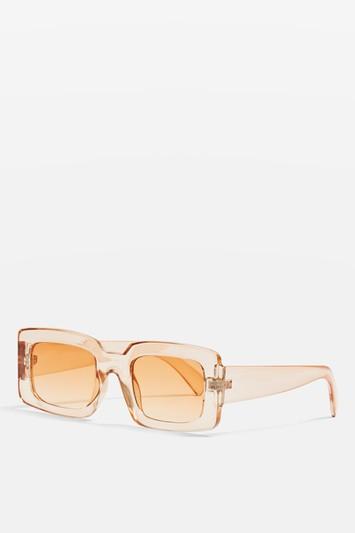 Topshop Willis Rectangle Frame Sunglasses
