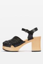 Topshop Gullan Wood Sandals By Swedish Hasbeens