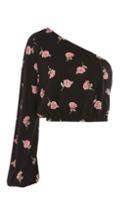 Topshop One Shoulder Floral Top