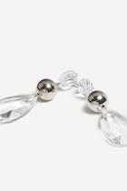 Topshop Crystal And Ball Drop Earrings