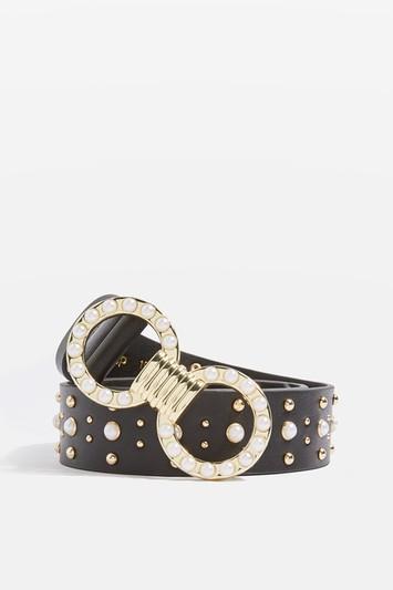 Topshop Pearl Stud Buckle Belt