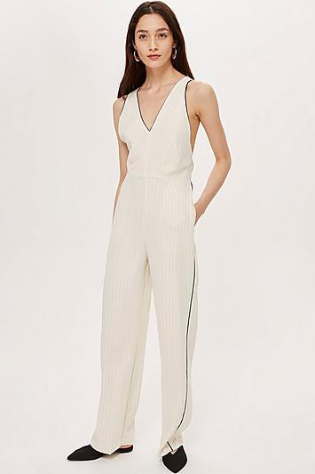 Topshop Tall Pinstripe Jumpsuit
