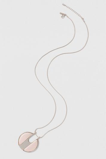 Topshop Long Geo Inlay Necklace