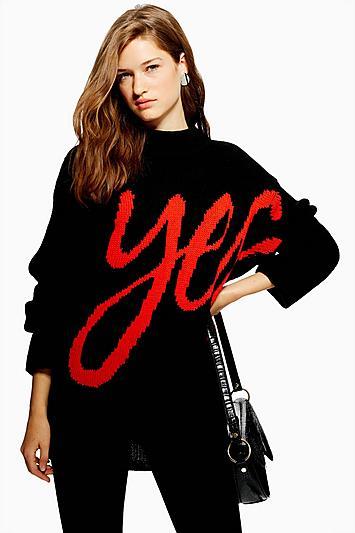 Topshop 'yes' Jumper