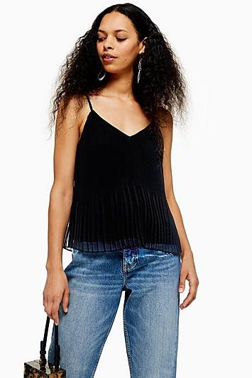 Topshop Petite Pleat Camisole Top