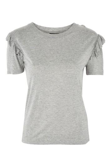 Topshop Frill Detail T-shirt