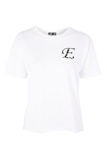 Topshop 'e' Initial T-shirt