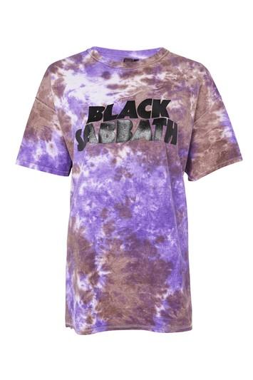 Topshop Tie Dye Black Sabbath T-shirt By And Finally